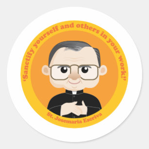 Sticker Rond St. Josemaria Escriva