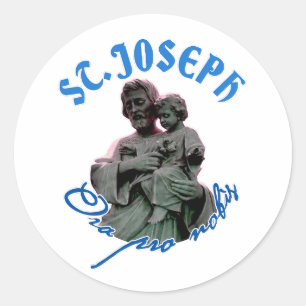 Sticker Rond St Joseph : Ora pro nobis