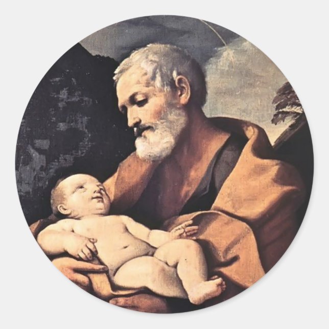 Sticker Rond St Joseph par Guido Reni (Devant)