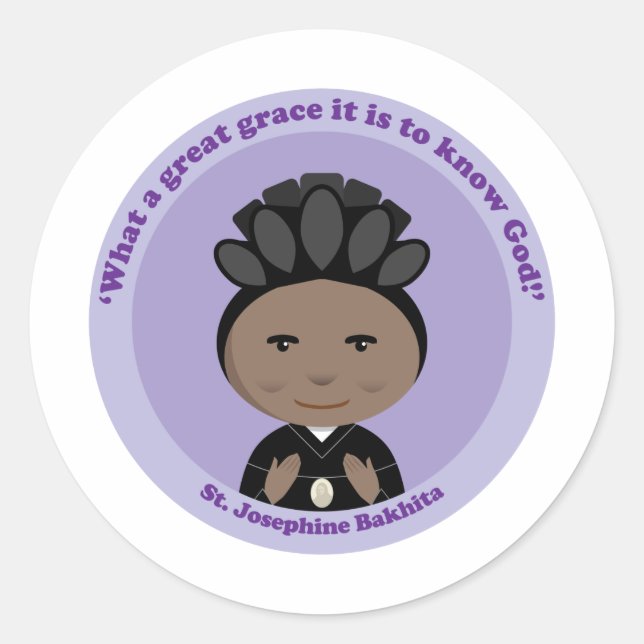 Sticker Rond St. Josephine Bakhita (Devant)