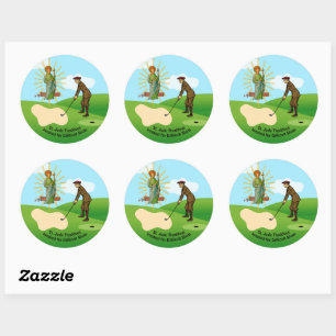 Sticker Rond St. Jude Thaddeus & Golfeur paniqué