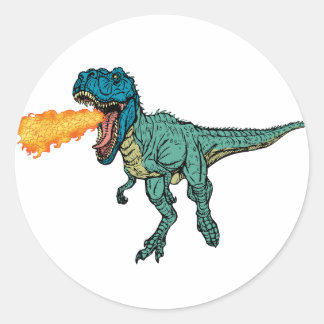 Sticker Rond St Judeasaurus Rex par Steve Miller