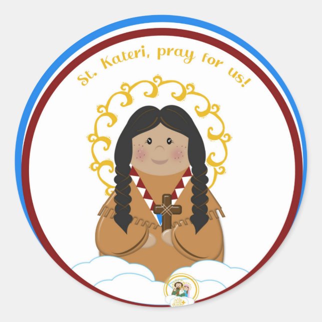 Sticker Rond St. Kateri (Devant)
