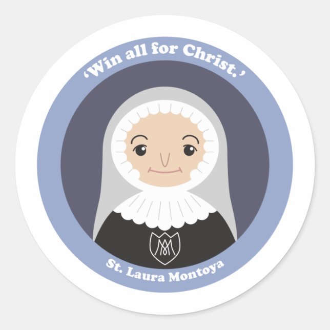 Sticker Rond St. Laura Montoya (Devant)