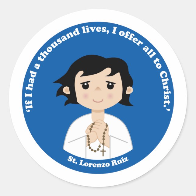 Sticker Rond St. Lorenzo Ruiz (Devant)