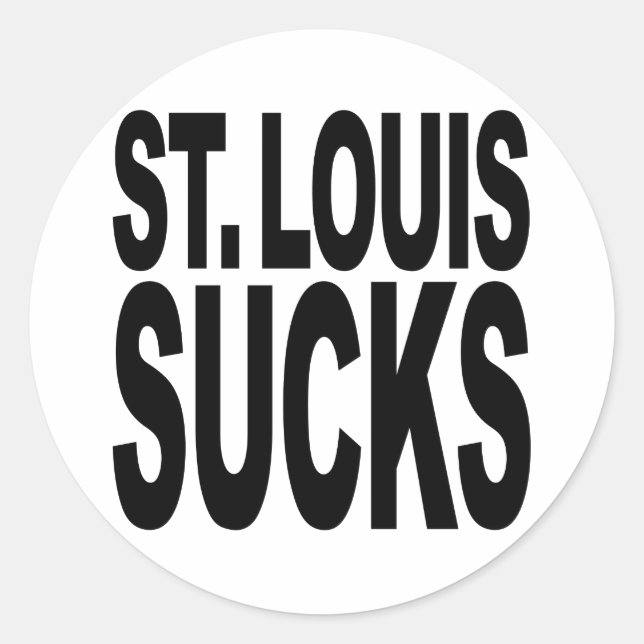 Sticker Rond St. Louis Sucks (Devant)
