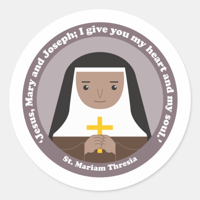 Sticker Rond St. Mariam Thresia (Devant)