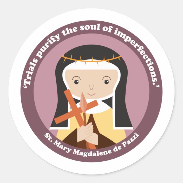 Sticker Rond St Mary Magdalene de Pazzi (Devant)