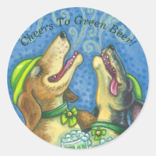 Sticker Rond St. Paddy's Day L'IRLANDE TIENT LA FICHE DE BÂTIME