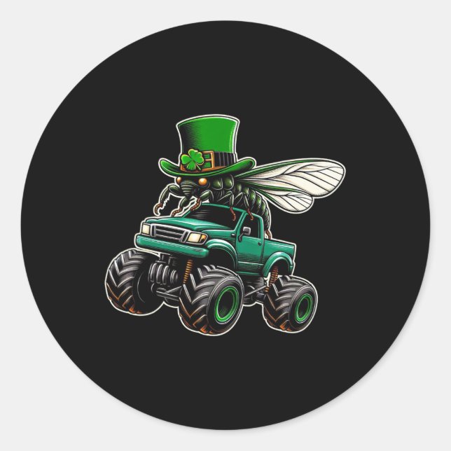 Sticker Rond St patrick De Lover Du Canada St patrick Et Cicada (Devant)