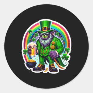 Sticker Rond St Patrick's Day Lor Of The Evil Eye Irish Demon