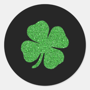 Sticker Rond St. Patrick's Day Lucky Charm Green Irish Clover S