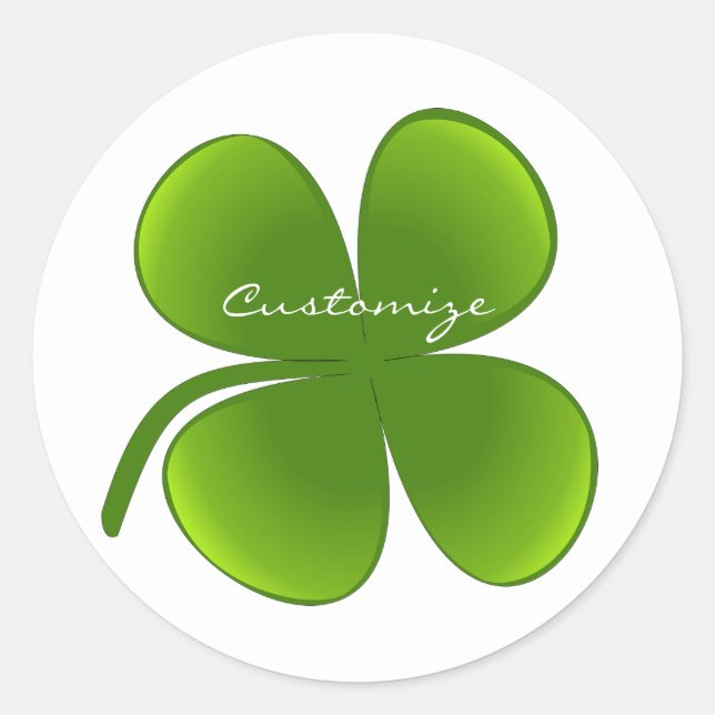 Sticker Rond St Patrick's Day Shamrocks Thunder_Cove (Devant)
