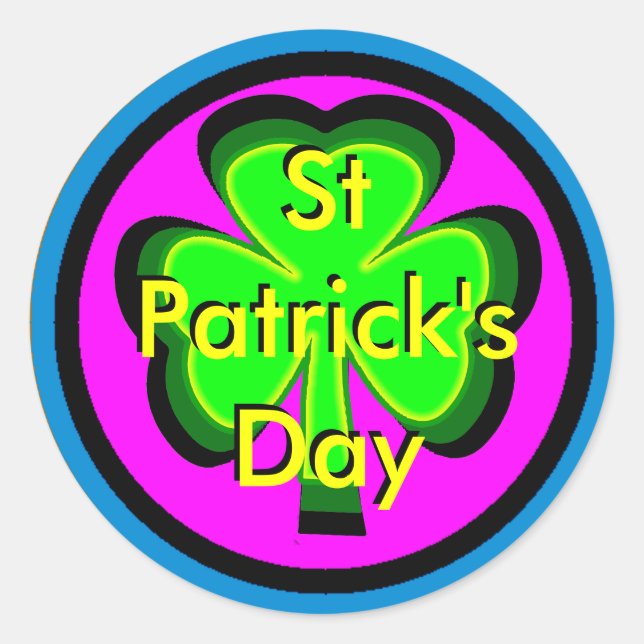Sticker Rond St Patrick's Day UCreate 4 (Devant)