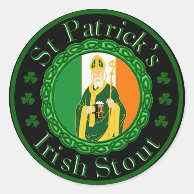 Sticker Rond St. Patrick's Irish Stout (Devant)