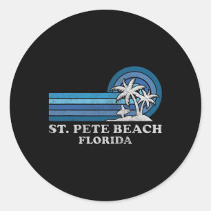 Sticker Rond St Pete Beach Floride Vintage Famille Vacat été
