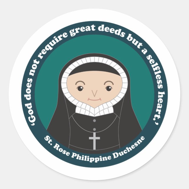 Sticker Rond St. Rose Philippine Duchesne (Devant)