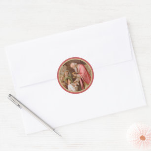 Sticker Rond St. Tarcisius recevant l'Eucharistie (BL 02)