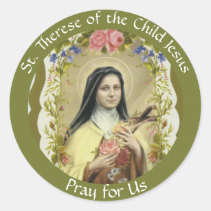 Sticker Rond St Therese de l'enfant Jésus