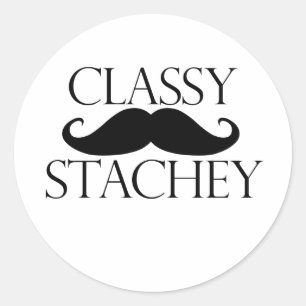 Sticker Rond Stache Mustache