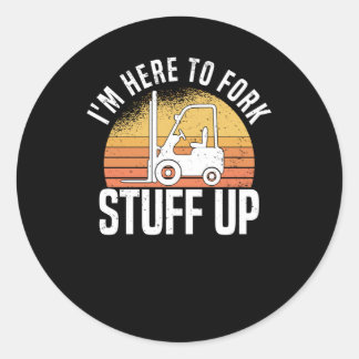 Sticker Rond Stacker Driver Forklift Driver Stacker Dit :