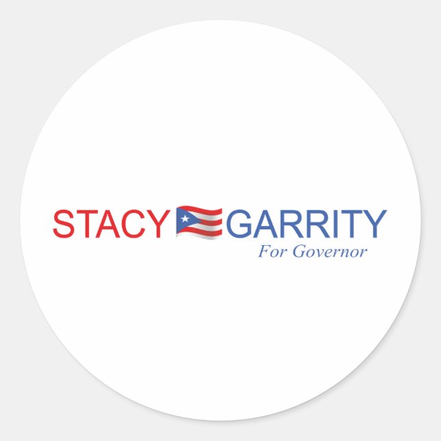 Sticker Rond Stacy Garrity Pour Gouverneur  (Devant)