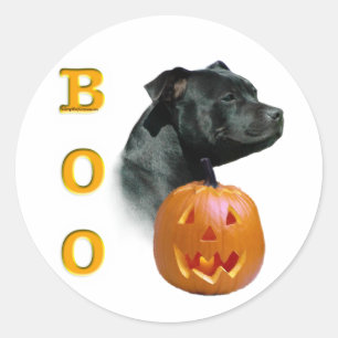 Sticker Rond Staffordshire Bull Terrier Boo