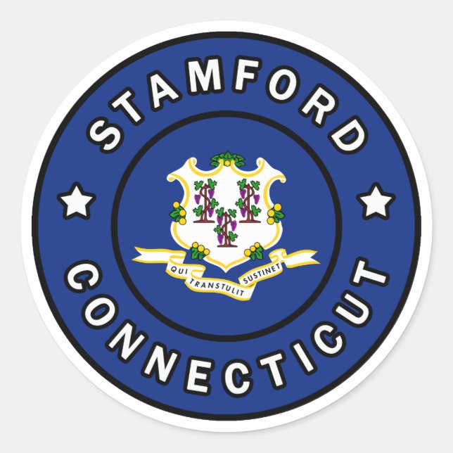 Sticker Rond Stamford Connecticut (Devant)