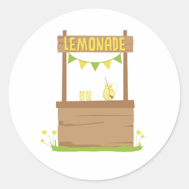 Sticker Rond Stand de citronnade (Devant)