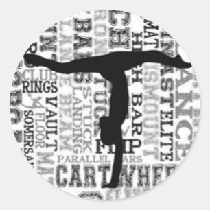 Sticker rond stand de gymnastique