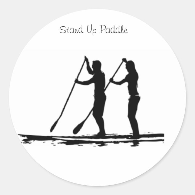 Sticker Rond stand up paddle (Devant)
