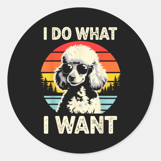 Sticker Rond Standard Odle Design For Men Women Dog Odle Lover  (Devant)
