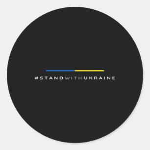 Sticker Rond #standwithukraine - Ukrainian Lover Je suis avec U