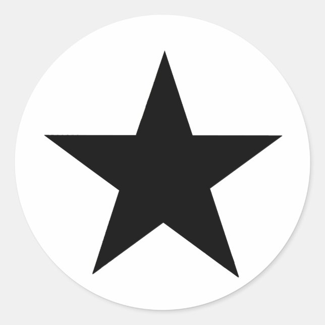 Sticker Rond Star Black Gibney Le MUSÉE Zazzle Cadeaux (Devant)