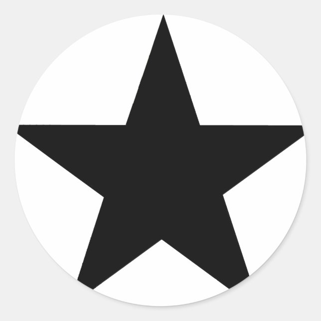 Sticker Rond Star Black Le MUSÉE Zazzle Cadeaux (Devant)