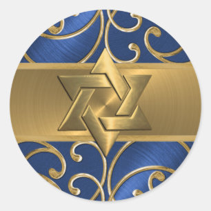 Sticker Rond Star de David Filigree
