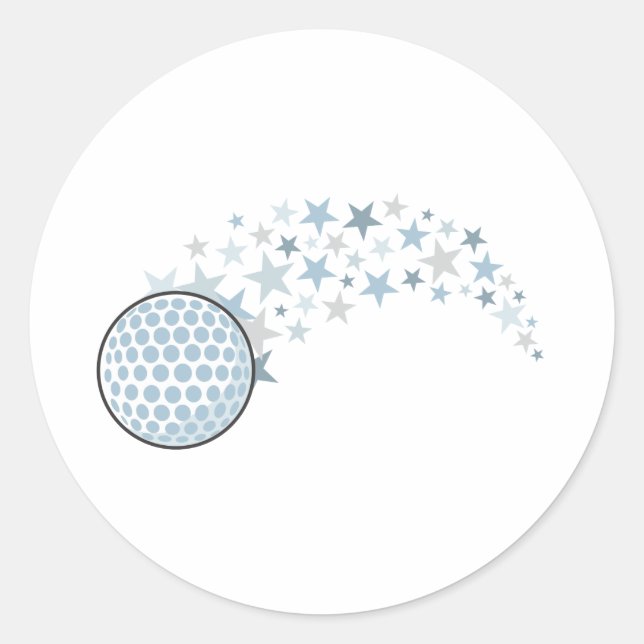Sticker Rond Star de golf brillant (Devant)