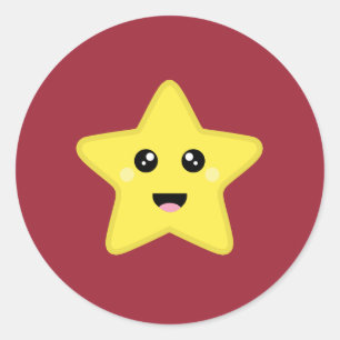 Sticker Rond Star de Kawaii