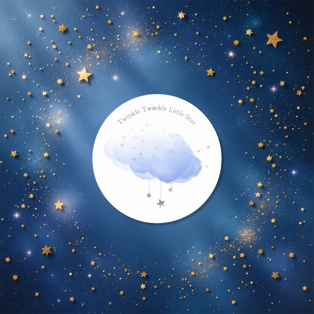 Sticker Rond Star de Twinkle (Twinkle Twinkle Little Star Classic Round Sticker)