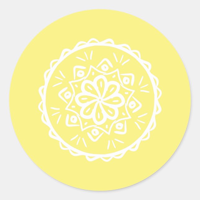 Sticker Rond Star Fruit Mandala (Devant)