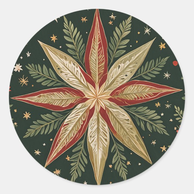 Sticker Rond Star of Wonder Floral (Devant)