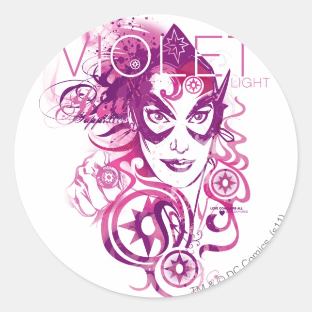 Sticker Rond Star Sapphire Graphic 3 (Devant)