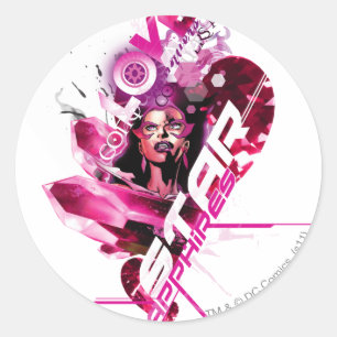 Sticker Rond Star Sapphire Graphisme 8
