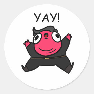 Sticker Rond Star saut heureux muppet