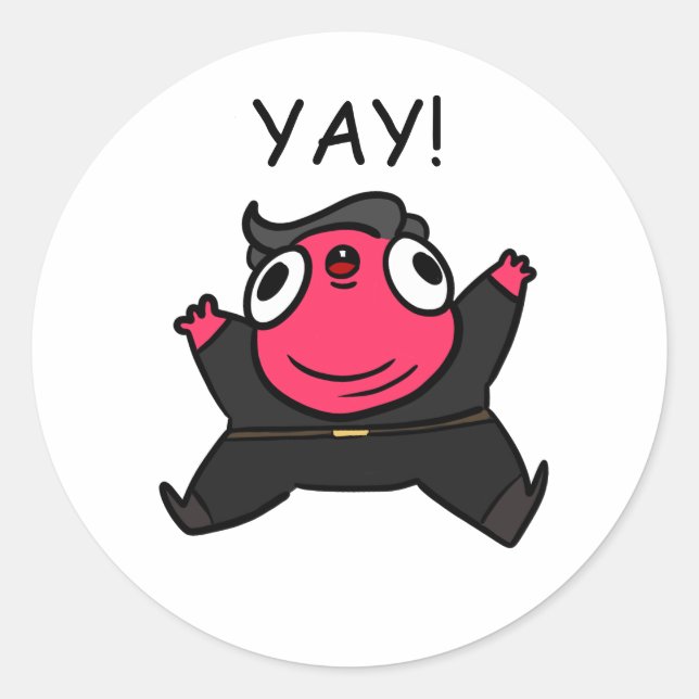 Sticker Rond Star saut heureux muppet (Devant)