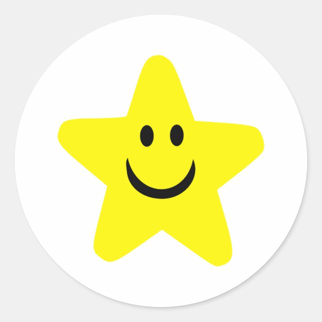 Sticker Rond Star - Smile (Devant)