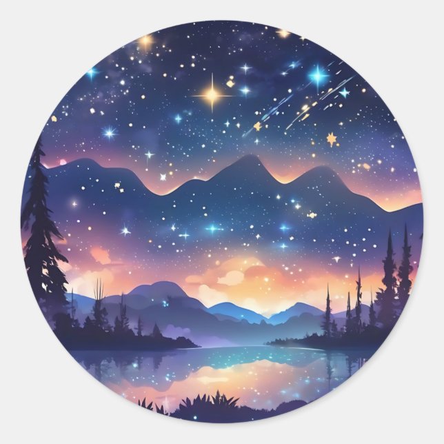 Sticker Rond Starry Sky Serenity (Devant)