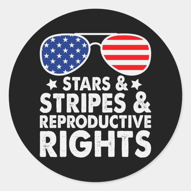 Sticker Rond Stars Stripes Droits de reproduction (Devant)