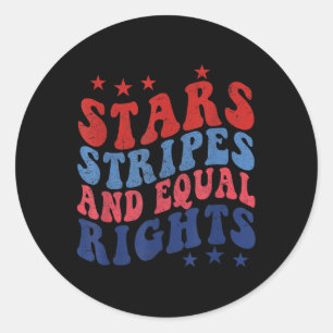 Sticker Rond Stars Stripes Et Égalité Des Droits 4 juillet Patr