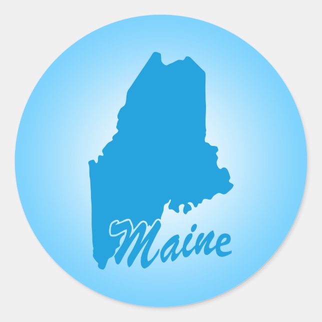 Sticker rond State Maine Classic (Devant)